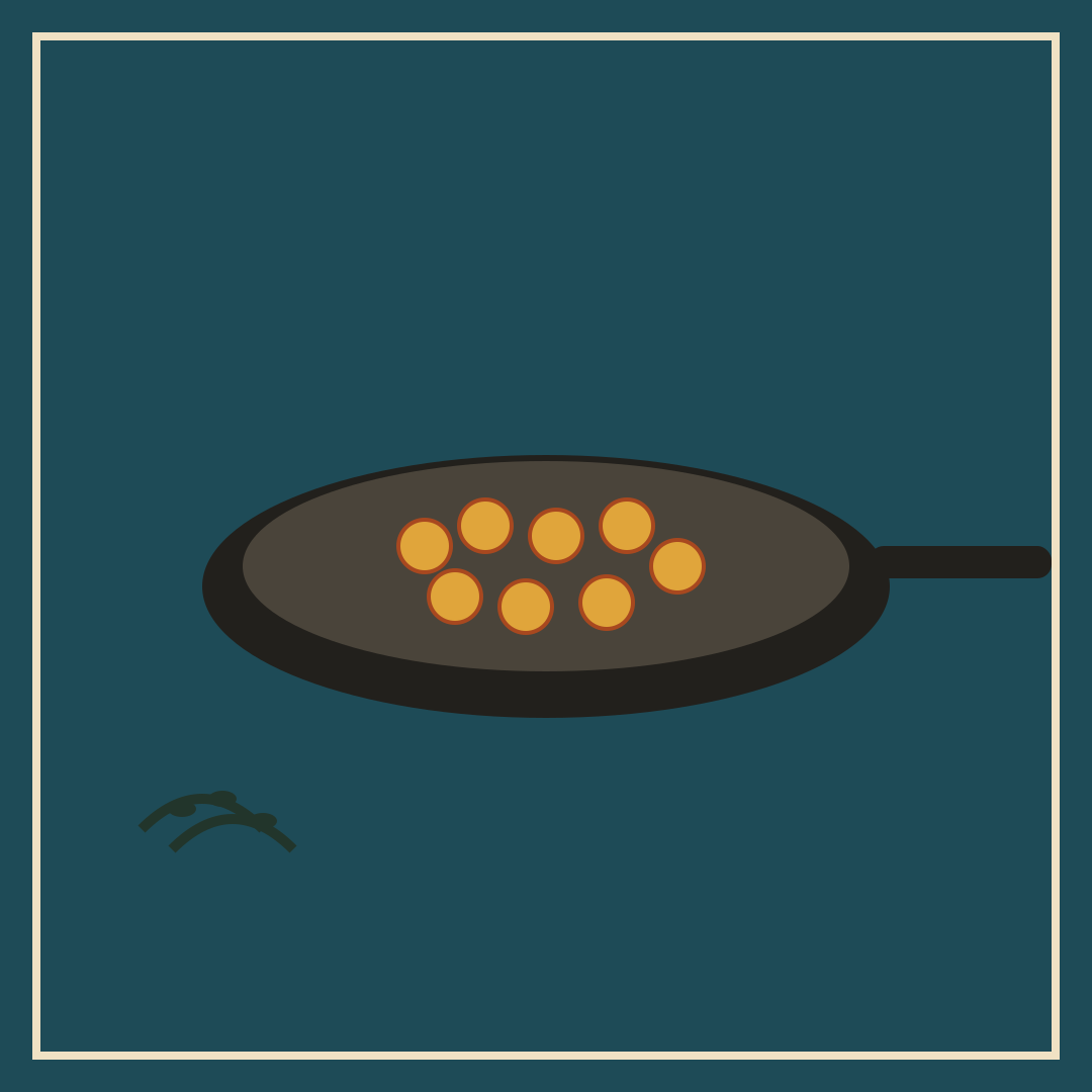 Skillet of crispy chickpeas with oregano